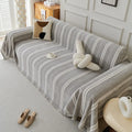 Axyaa Solid Gray Chenille Sofa Cover - Modern Minimalist Luxe Design