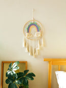 Macrame Rainbow Wall Hanging Decor for Stylish Home Interiors by Axyaa