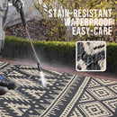 Axyaa Waterproof Outdoor Straw Rug | Machine Washable Patio Carpet