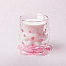 Axya Cartoon Cat Double Wall Glass Coffee Mug - Cute Claw Cup Gift