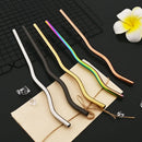 Axyaa Silver Wave Stainless Steel Reusable Drinking Straw Set