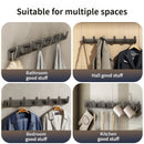 Axyaa Space Aluminum Kitchen and Bathroom Storage Hook Rack