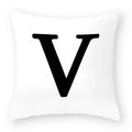 Axyaa Polyester Alphabet Cushion Cover 45X45cm for Home Sofa Decor