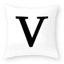 Axyaa Polyester Alphabet Cushion Cover 45X45cm for Home Sofa Decor