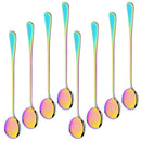 Axyaa Long-Handled Stainless Steel Soup & Dessert Spoon Set