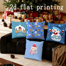 Axyaa Merry Christmas Pillow Covers for Sofa, Bedroom, Car - Rectangular Cushion Cover