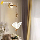 Luxury Gold Butterfly LED Wall Sconce by Axyaa - Bedroom & Living Room Lighting