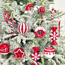 Axyaa Christmas Ball Mix Decoration Set Shatterproof Plastic Painted Xmas Ornament