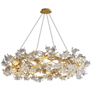Axyaa Crystal Kapok Flower Chandelier Glass Pendant Light for Living Room