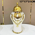 Axyaa Light Luxury Electroplated General Jar Vase - Home Decor Handicraft for Living Room