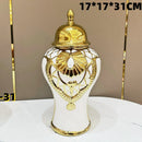 Axyaa Light Luxury Electroplated General Jar Vase - Home Decor Handicraft for Living Room