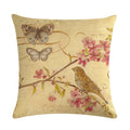 Axyaa Retro Flower Oil Painting Linen Pillowcase 45*45cm