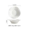 Axyaa Wave Edge Ceramic Service Bowl Set for Restaurant Tableware