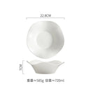 Axyaa Wave Edge Ceramic Service Bowl Set for Restaurant Tableware