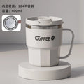 Axyaa Double-Wall Insulated Stainless Steel Coffee Cup Mug with Lid