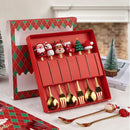 Axyaa Christmas Stainless Steel Dessert Spoon Set