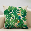 Axyaa Tropical Palm Leaf Cushion Cover 45x45cm Linen Pillowcase