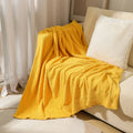 Axyaa Ins Velvet Thread Knit Blanket - Soft Solid Color Home Decor