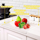 Axyaa Acrylic Cutting Board with Lip: Anti-slip Kitchen Chopping Board & Counter Protector