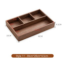 Axyaa Solid Wood Entrance Desk Organizer Tray - Storage for Keys, Jewelry, Cosmetics