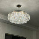 Axyaa Crystal LED Chandelier Ceiling Light - Modern Living Room Pendant Lamp