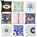 Evil Eye Black Art Cushion Cover Mystery Spirit Pillowcase by Axyaa