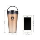 Axyaa Insulated Stainless Steel Travel Coffee Tumbler with Handle and Leak-Proof Lid