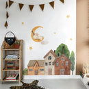 Axyaa Forest Town Wall Art Decal for Kids Baby Room - Vintage Style