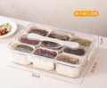 Axyaa Snackle Box: Clear Divided Serving Tray with Lid and Handle