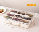 Axyaa Snackle Box: Clear Divided Serving Tray with Lid and Handle