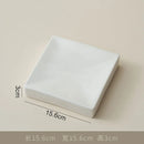 Axyaa Rusty Glazed Ceramic Square Dessert Plate for Molecular Cuisine Display