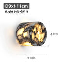 Axyaa Marble Stone Cylinder Wall Lamp LED Light for Bedroom Living Room Hallway