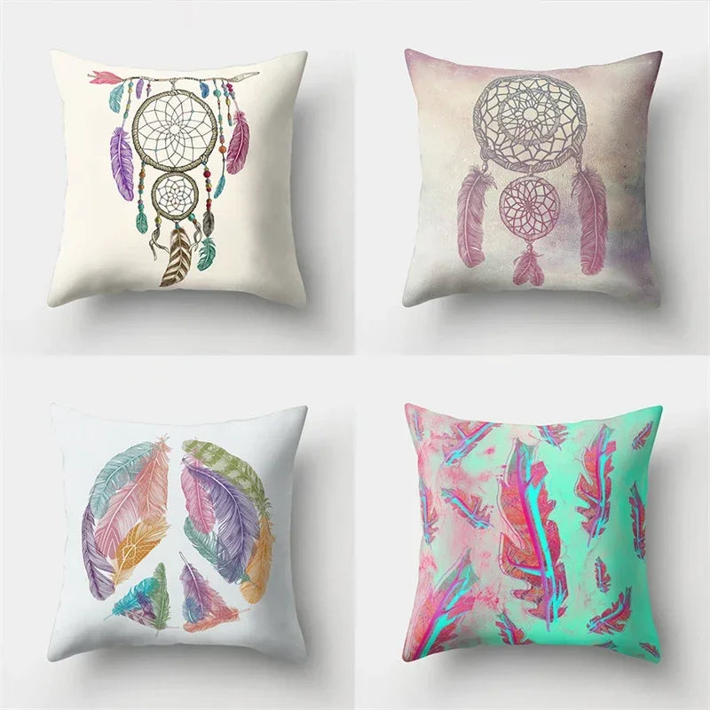 Bohemia Dreamcatcher Cushion Cover for Home Decor by Axyaa