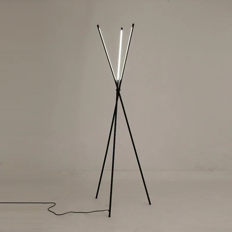 Axyaa Nordic LED Floor Lamp - Minimalist Aluminum Vertical Lights for Living Room
