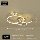 Axyaa Gold Lustre Circles Butterflies LED Ceiling Lamps Modern Round Ring Home Lighting