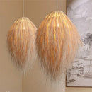 Axyaa Grass Pendant Lamp – Handwoven LED Art for Home Decor