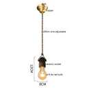Axyaa Ceramic LED Pendant Light: Vintage Japanese Style Bedroom Living Room Lamp