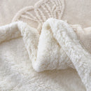 Axyaa Butterfly Jacquard Fleece Blanket: Luxurious 3D Butterfly Design, Thick & Warm for Bed Sofa