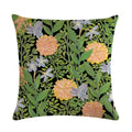 Axyaa Rose Flower Pillow Cover - Green Plant Oil Painting Cushion, Home Decor Case
