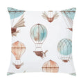 Axyaa Cartoon Sailboat Hot Air Balloon Lighthouse Cushion Cover