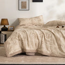 Axyaa Double-Layer Yarn Soybean Summer Quilt Set - Cotton Printed Bubble Design