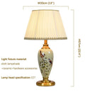 Axyaa Flower Bird Ceramic Table Lamp for Home and Hotel Decor