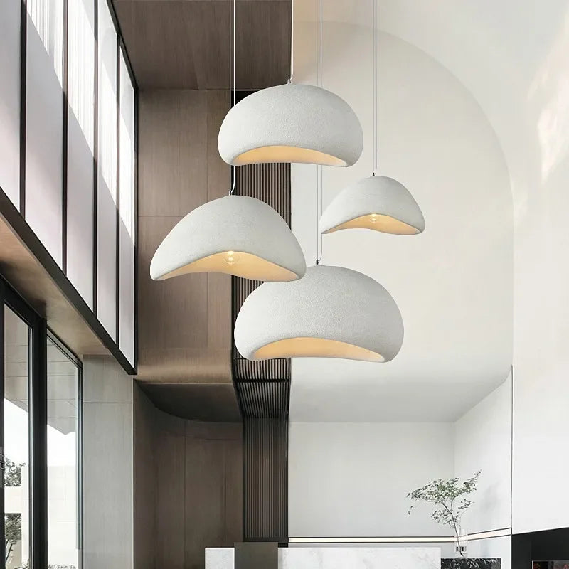Axyaa Modern Japanese Wabi Sabi Chandelier for Dining and Living Room, E27 Pendant Light
