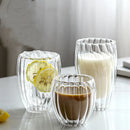 Axyaa Double Wall Glass Cup - High Borosilicate Heat Resistant Drinkware,  Transparent