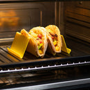 Axyaa Taco Rack Holder Set - Colorful Mexican Food Stand for 4, Pancake & Burrito Stand