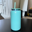 Axyaa Stainless Steel Vacuum Straw Cup - Colored Ice American Coffee Thermos