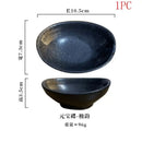 Axyaa Japanese Style Ceramic Snack Plates with Dipping Bowls