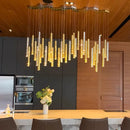 Axyaa Modern Cylindrical Ceiling Chandelier for Dining Living Room Bar Lighting Decor