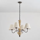 Axyaa Mid-Century Style Woodwork Chandelier for Study, Bedroom, Living Room