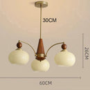 Axyaa Pink White Glass Ball Chandelier for Girl's Room or Kitchen